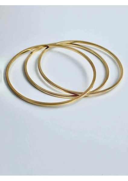 Kadın Bilezik 3'lü Ajda Modeli Çelik Gold modelleri