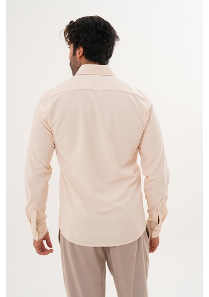 Gömlek Örme Petek Kumaş Mevsimlik Likralı Regular Erkek Gömlek fırsatları