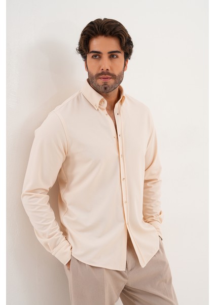 Gömlek Örme Petek Kumaş Mevsimlik Likralı Regular Erkek Gömlek indirimleri