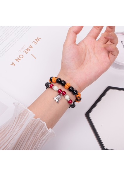 Apple Watch Series 10 42MM/9 8 7 41MM/SE (2023) Se (2022) Se 6 5 4 40MM/3 2 1 38MM Için Cadılar Bayramı Hayalet Kolye Ucuyla Parlayan Kayış - Gri Hayalet (Yurt Dışından) modelleri