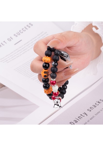 Apple Watch Series 10 42MM/9 8 7 41MM/SE (2023) Se (2022) Se 6 5 4 40MM/3 2 1 38MM Için Cadılar Bayramı Hayalet Kolye Ucuyla Parlayan Kayış - Gri Hayalet (Yurt Dışından) fırsatları