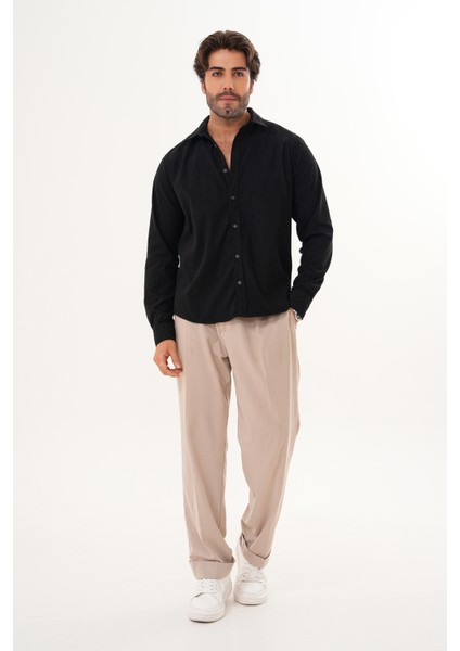 Gömlek Erkek Pamuklu Kadife Kumaş Likralı Mevsimlik Regular Gömlek fiyatları