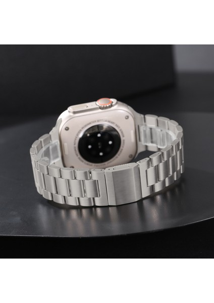 Apple Watch Series 10 46MM/ULTRA 2/ultra 49MM/9 8 7 45MM/SE (2023) Se (2022) Se 6 5 4 44MM/3 2 1 42MM Paslanmaz Çelik Bant-Titanyum (Yurt Dışından) fırsatları
