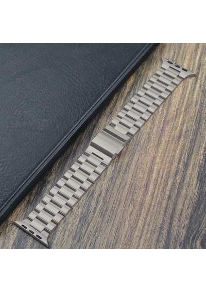 Apple Watch Series 10 46MM/ULTRA 2/ultra 49MM/9 8 7 45MM/SE (2023) Se (2022) Se 6 5 4 44MM/3 2 1 42MM Paslanmaz Çelik Bant-Titanyum (Yurt Dışından) indirimleri