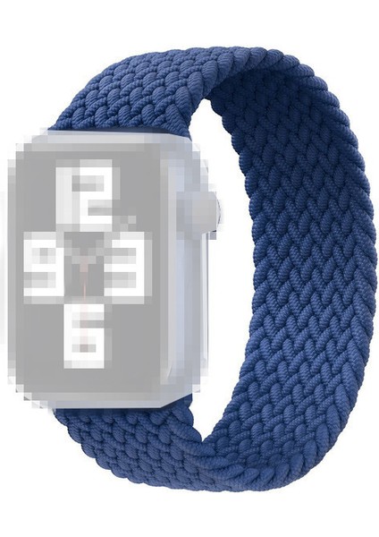 Apple Watch Series 10 42MM/9 8 7 41MM/6 5 4 Se Se (2022) Se (2023) 40MM/3 2 1 38MM Için Elastik Naylon Saat Kayışı Yedek Saat Kayışı 24MM [boyut: L] - Gök Mavisi (Yurt Dışından)