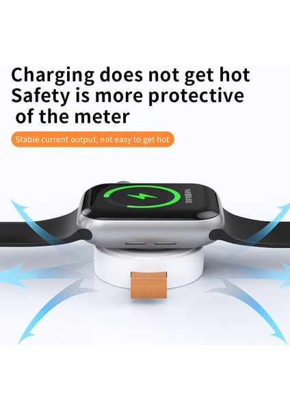 Apple Watch Series 1-8 Mini Manyetik Kablosuz Şarj Pedi Akıllı Saat Şarj Cihazı Usb-C Fişli - Siyah JJT-X52 (Yurt Dışından) indirimleri
