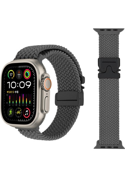 Apple Watch Series 10 Ultra 9, 8, 7, Se, 6, 5, 4, 3, 2, 1, 46 Mm, 49 Mm, 45 Mm, 44 Mm, 42 mm Paraşüt Tokalı Naylon Saat Kayışı - Gri (Yurt Dışından) indirimleri