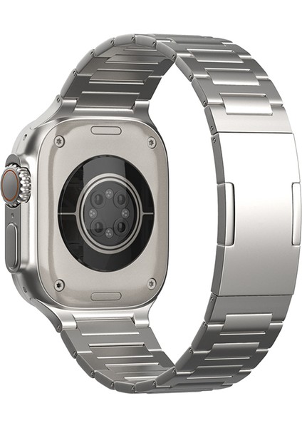 Apple Watch 10 46MM/ULTRA 2/ultra 49MM/9 8 7 45MM/SE (2023) Se (2022) Se 6 5 4 44MM/3 2 1 42MM Yedek Titanyum Alaşımlı Saat Kayışı - Titanyum (Yurt Dışından)