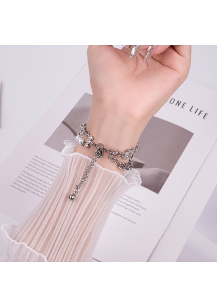 Apple Watch Series 10 42MM/9 8 7 41MM/SE (2023) Se (2022) Se 6 5 4 40MM/3 2 1 38MM Çiçek Paslanmaz Çelik Bilezik Saat Kayışı-Gümüş (Yurt Dışından) indirimleri