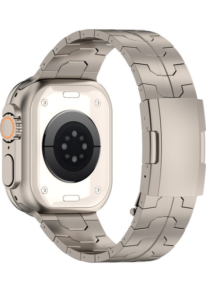 Apple Watch Series 10 42MM/9 8 7 41MM/SE (2023) Se (2022) Se 6 5 4 40MM/3 2 1 38MM Saat Kayışı Titanyum Alaşımlı Bilezik-Titanyum (Yurt Dışından)