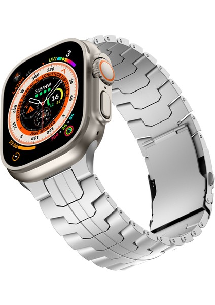 Apple Watch Series 10 42MM/9 8 7 41MM/SE (2023) Se (2022) Se 6 5 4 40MM/3 2 1 38MM Için Titanyum Alaşımlı Saat Kayışı - Gümüş (Yurt Dışından) indirimleri