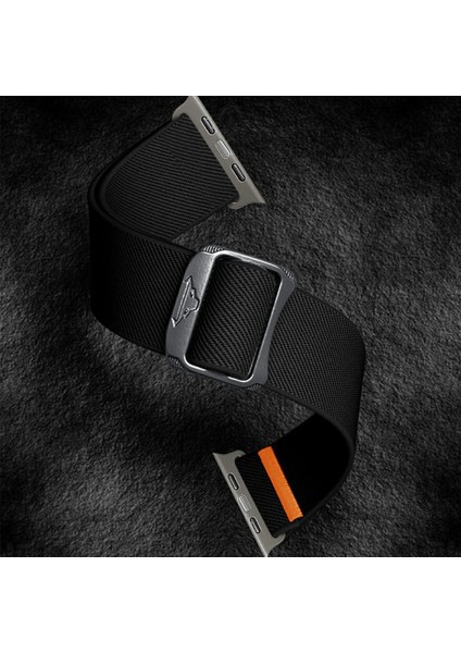 Apple Watch Series 10 46MM/ULTRA 2/ultra 49MM/SERIES 9 8 7 45MM/SE (2023) Se (2022) Se 6 5 4 44MM/3 2 1 42MM Bant Için Naylon Kayış - Siyah (Yurt Dışından) indirimleri