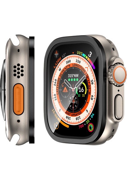 Apple Watch Ultra 2 49MM/ULTRA 49MM Ekran Koruyucu Titanyum Alaşımlı Çerçeve Yüksek Alüminyum-Silikon Cam Filmi-Titanyum (Yurt Dışından) fiyatları