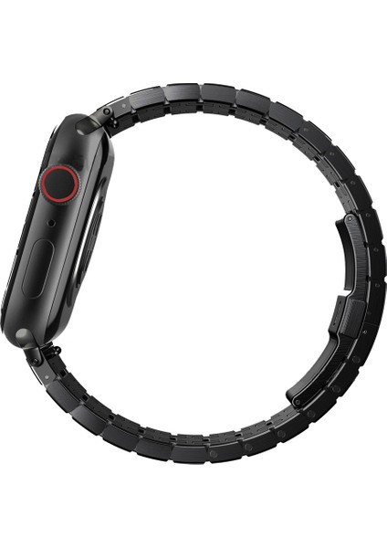 Apple Watch 10 46MM/ULTRA 2/ultra 49MM/9 8 7 45MM/SE (2023) Se (2022) Se 6 5 4 44MM/3 2 1 42MM Titanyum Alaşımlı Bant-Siyah (Yurt Dışından) fırsatları