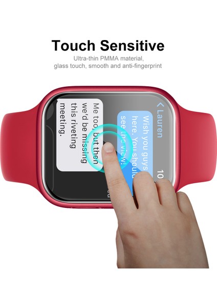 Enkay Hat Prınce Tam Kapsama 3D Kavisli Yumuşak Pc Kenar + Çizilmez Pmma Temperli Cam Ekran Koruyucu Apple Watch Series 7 45MM Için (Yurt Dışından) fiyatları