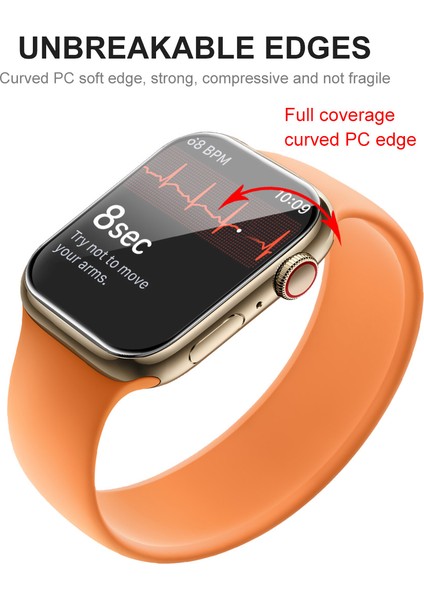 Enkay Hat Prınce Tam Kapsama 3D Kavisli Yumuşak Pc Kenar + Çizilmez Pmma Temperli Cam Ekran Koruyucu Apple Watch Series 7 45MM Için (Yurt Dışından) modelleri