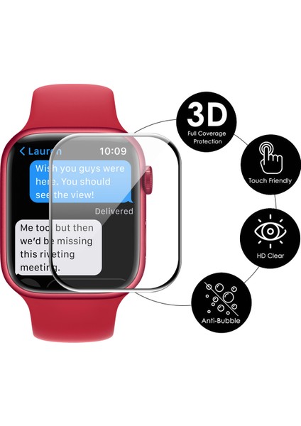 Enkay Hat Prınce Tam Kapsama 3D Kavisli Yumuşak Pc Kenar + Çizilmez Pmma Temperli Cam Ekran Koruyucu Apple Watch Series 7 45MM Için (Yurt Dışından) indirimleri