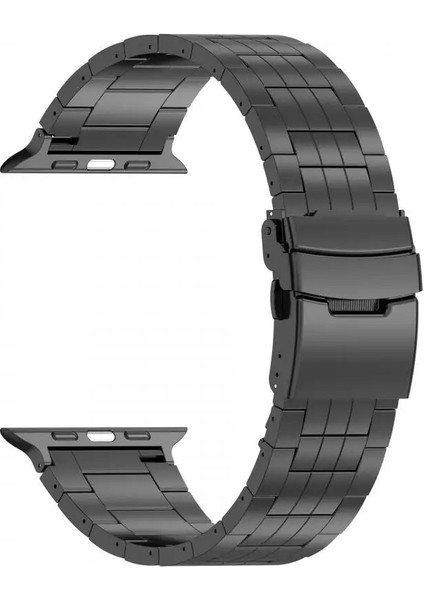 Apple Watch 10 46MM/ULTRA 2/ultra 49MM/9 8 7 45MM/SE (2023) Se (2022) Se 6 5 4 44MM/3 2 1 42MM 5 Boncuklu Titanyum Alaşımlı Kayış - Siyah (Yurt Dışından) fırsatları