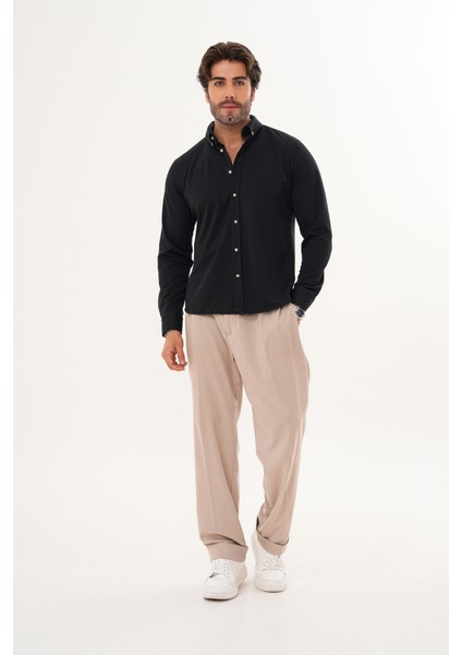 Gömlek Örme Petek Kumaş Mevsimlik Likralı Regular Erkek Gömlek fiyatları