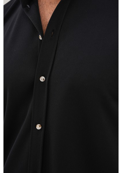 Gömlek Örme Petek Kumaş Mevsimlik Likralı Regular Erkek Gömlek modelleri