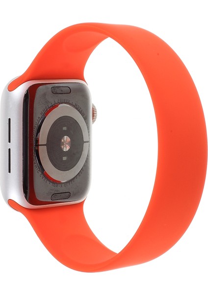 Apple Watch Series 10 46MM/ULTRA 2 Ultra 49MM/9 8 7 45MM/SE (2023) Se (2022) Se 6 5 4 44MM/3 2 1 42MM Için Silikon Akıllı Saat Bandı Bilek Kayışı, Boyut: L-Turuncu (Yurt Dışından) fiyatları