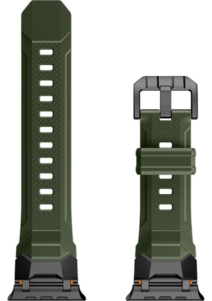 Apple Watch 10 46MM/ULTRA 2/ultra 49MM/9 8 7 45MM/SE (2023) Se (2022) Se 6 5 4 44MM/3 2 1 42MM Sıvı Silikon Kayış-Titanyum+Yeşil (Yurt Dışından) indirimleri