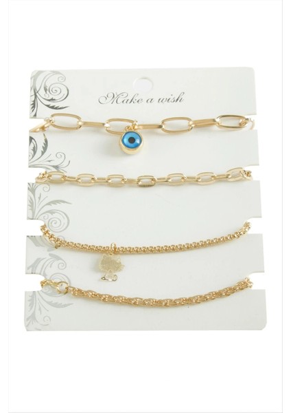 4 Adet Nazar Trend Zincir Bileklik fiyatları