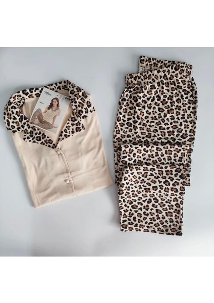 Kahverengi Leopar Kadın Pijama Takımı fiyatları