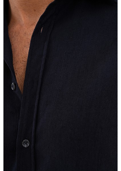 Gömlek Erkek Pamuklu Kadife Kumaş Likralı Mevsimlik Regular Gömlek modelleri