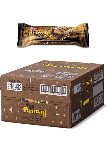Eti Browni Intense Gold Çikolatalı Kek 48 G x 16 Adet modelleri