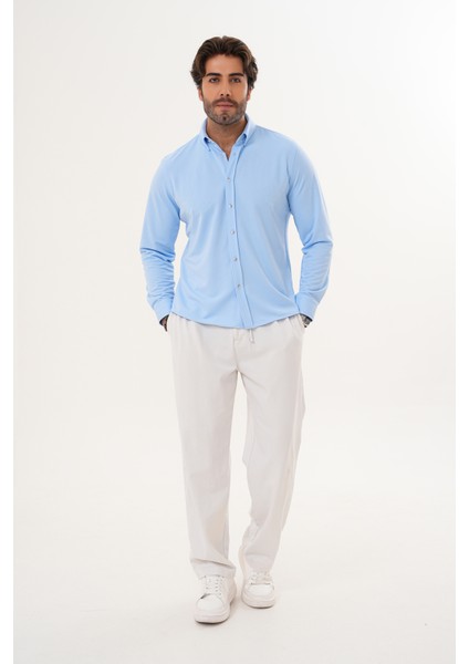 Gömlek Örme Petek Kumaş Mevsimlik Likralı Regular Erkek Gömlek fiyatları