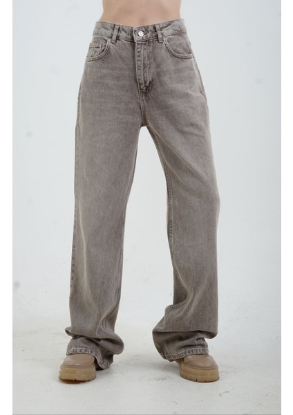 Kahve Kar Yıkama Denim Pantolon modelleri