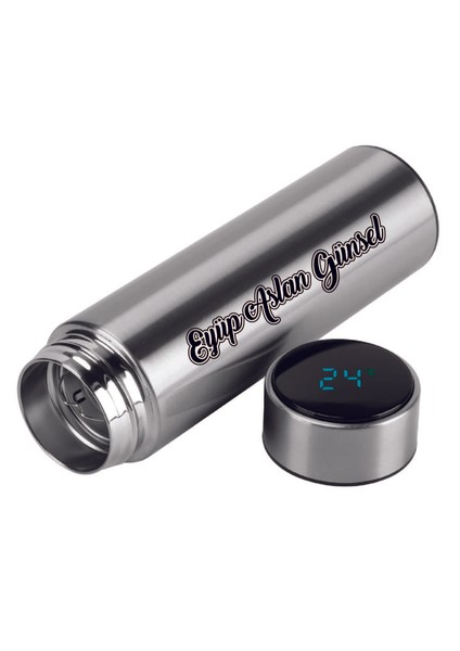 Öğretmenler Günü Dereceli Çelik Dijital LED Sıcaklık Göstergeli Akıllı Termos Matara Isim Baskılı 500ML indirimleri