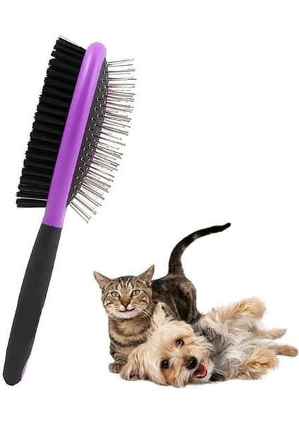 Buffer Çok Amaçlı Çift Taraflı Kolay Evcil Hayvan Kedi Köpek Temizleme Pet Fırçası
