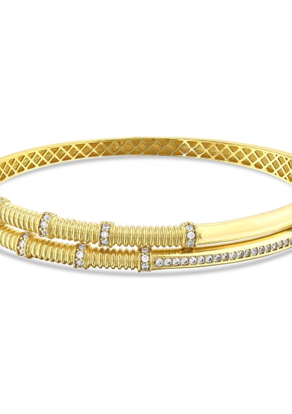 Altın Tasarım Kelepçe - 14K