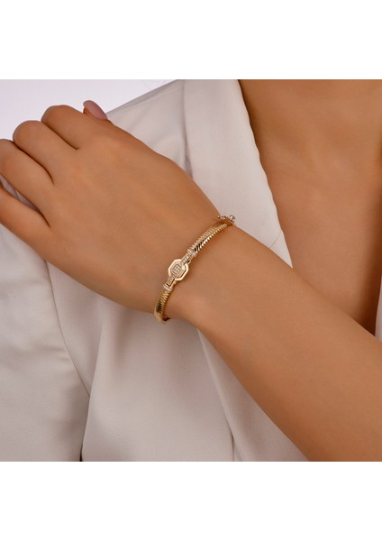 Altın Tasarım Kelepçe - 14K