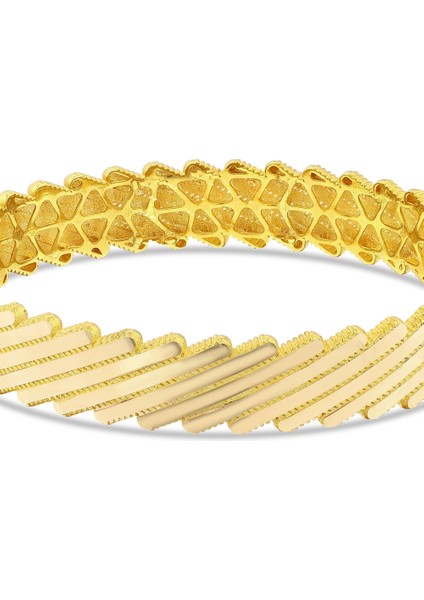 Altın Tasarım Kelepçe - 14K