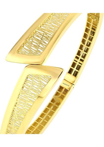 Altın Tasarım Kelepçe - 14K