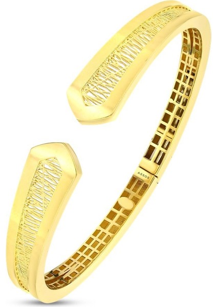 Altın Tasarım Kelepçe - 14K