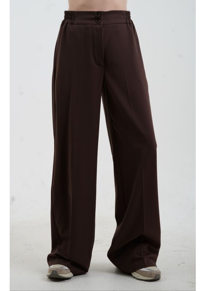Kahve Yandan Lastikli Pantolon modelleri
