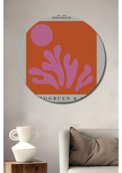Matisse Minimalist Dekoratif Ahşap Mdf Ev/işyeri Duvar Tablo Yuvarlak Ev/işyeri Duvar Tablo