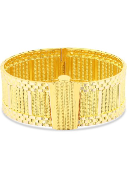 Tasarım Altın Kelepçe Bilezik - 14K