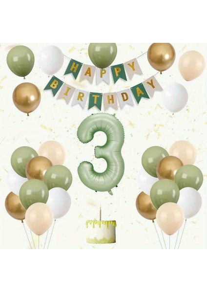 Retro 3 Yaşdoğum Günü Set