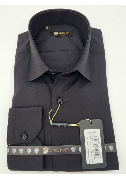 Slimfit Lila Erkek Gömlek Pamuk Polyester Dar Kesim Yapısıyla AS0111-120