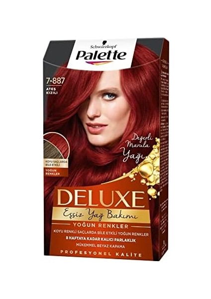 Deluxe Yoğun Renkler 7-887 Ateş Kızılı