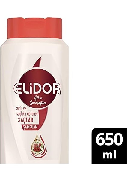Elidor Saç Bakım Şampuanı Canlı ve Sağlıklı Görünen Saçlar By Afra Saraçoğlu 650 ml