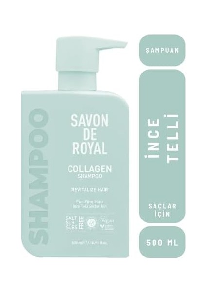 Savon De Royal Miracle Şampuan 500 ml | Ince Telli Saçlar | Canlandırıcı Etkili | Kolajen | Tuz Içermez modelleri