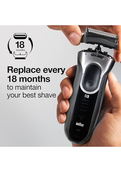 Braun 3 Serisi Tıraş Makinesi Yedek Başlığı 32B (Siyah)