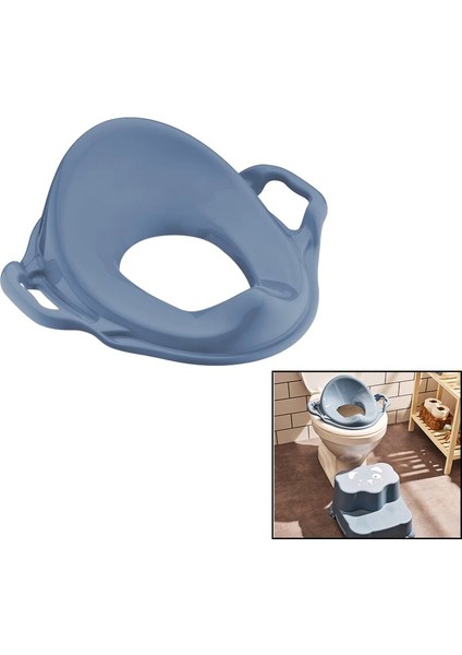 Mavi Çocuk Kulplu Klozet Adaptörü