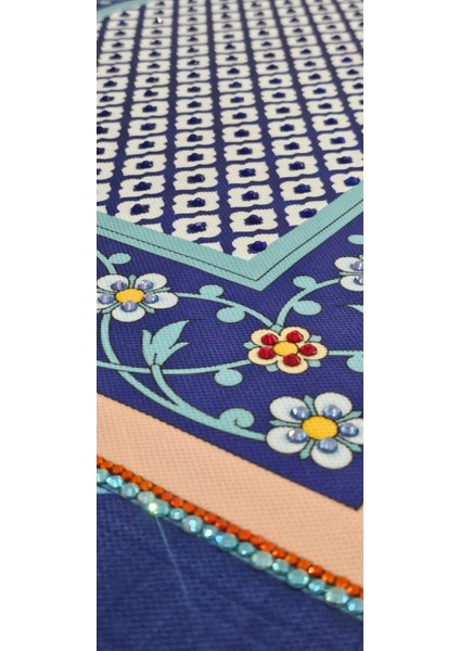 Mavi Beyaz Geometrik Kırlent - Supla- Runner Takım modelleri